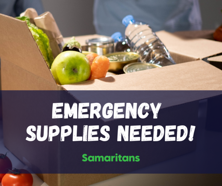 ER Supplies needed Samaritans March 2021